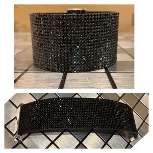 GLAM Black Cuff Bracelet w/ magnetic clasp!!! DEMO for a photo shoot!!!